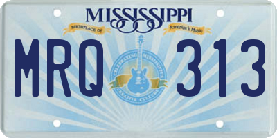 MS license plate MRQ313