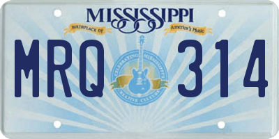 MS license plate MRQ314