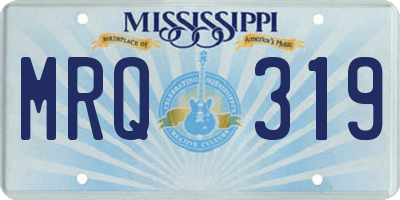 MS license plate MRQ319