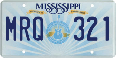 MS license plate MRQ321