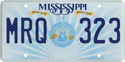 MS license plate MRQ323