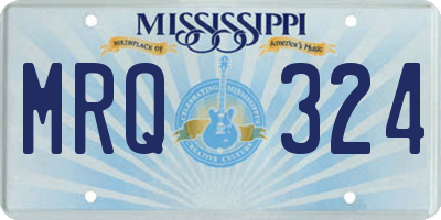 MS license plate MRQ324