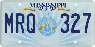 MS license plate MRQ327