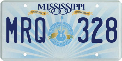 MS license plate MRQ328