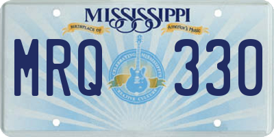 MS license plate MRQ330