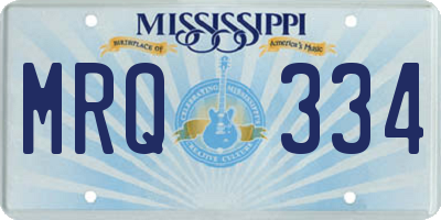 MS license plate MRQ334