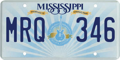 MS license plate MRQ346