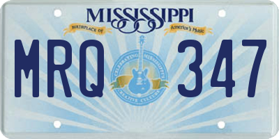 MS license plate MRQ347