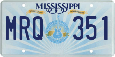 MS license plate MRQ351