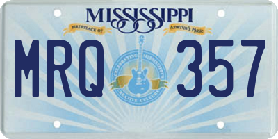MS license plate MRQ357