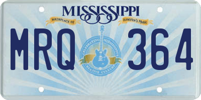 MS license plate MRQ364
