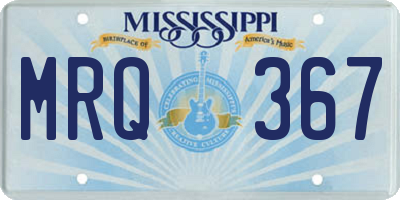 MS license plate MRQ367