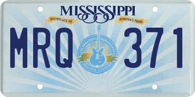 MS license plate MRQ371