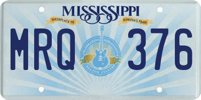 MS license plate MRQ376