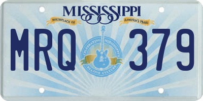 MS license plate MRQ379