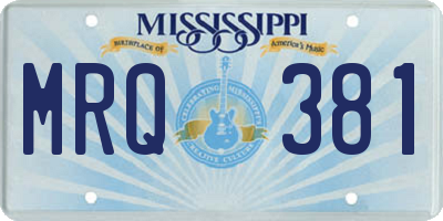 MS license plate MRQ381