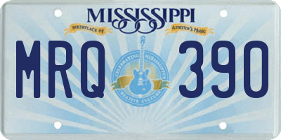 MS license plate MRQ390