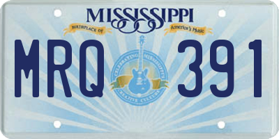 MS license plate MRQ391