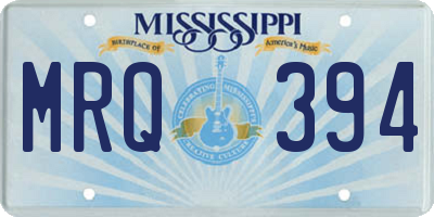MS license plate MRQ394