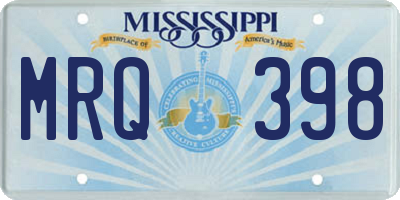 MS license plate MRQ398