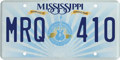 MS license plate MRQ410