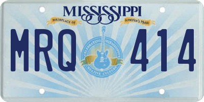 MS license plate MRQ414