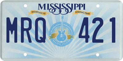 MS license plate MRQ421