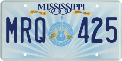MS license plate MRQ425