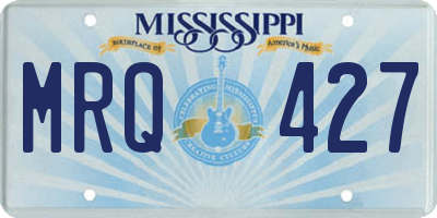 MS license plate MRQ427