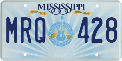 MS license plate MRQ428
