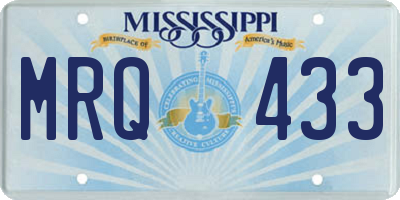 MS license plate MRQ433