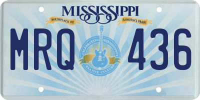 MS license plate MRQ436