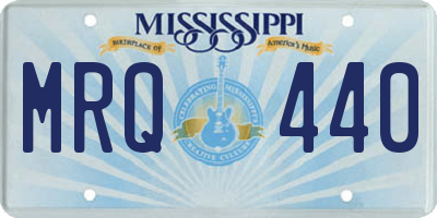 MS license plate MRQ440