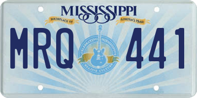 MS license plate MRQ441