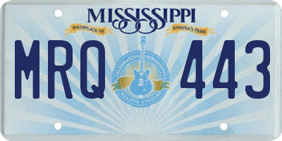 MS license plate MRQ443