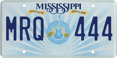 MS license plate MRQ444