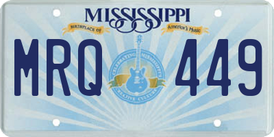 MS license plate MRQ449
