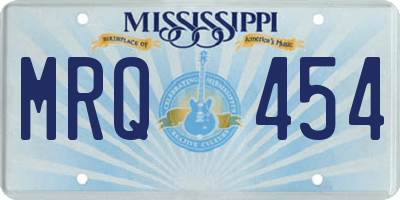 MS license plate MRQ454