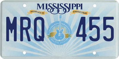 MS license plate MRQ455