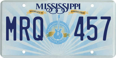 MS license plate MRQ457
