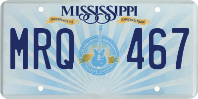 MS license plate MRQ467