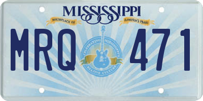 MS license plate MRQ471