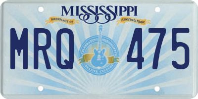 MS license plate MRQ475