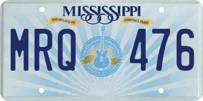 MS license plate MRQ476