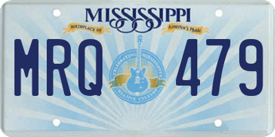 MS license plate MRQ479