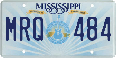 MS license plate MRQ484
