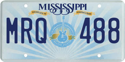 MS license plate MRQ488