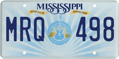 MS license plate MRQ498