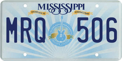 MS license plate MRQ506