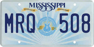 MS license plate MRQ508